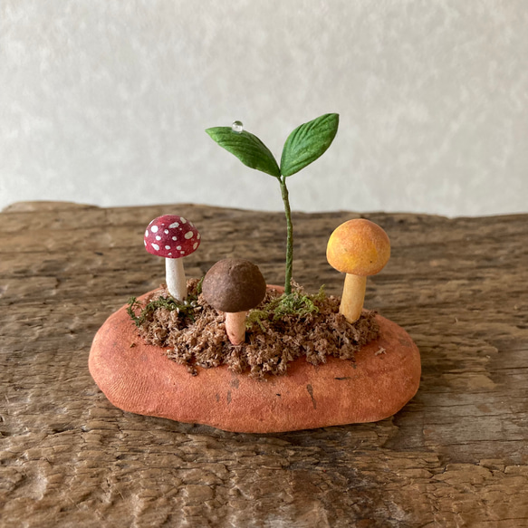 9838.bud 粘土のきのこ 3枚目の画像