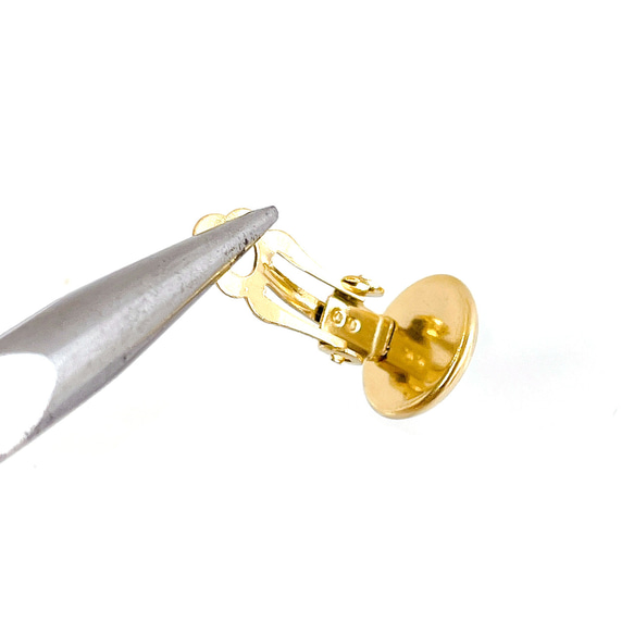 ess180-2 [10個裝] 約10毫米碗狀夾式耳環，金色，316L醫用不鏽鋼 第5張的照片