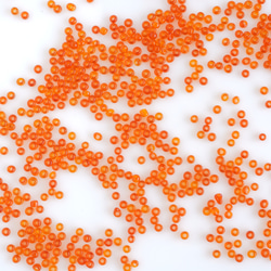 (5g) 10/0 フランス製 ヴィンテージ シードビーズ　キャロットオレンジ 2枚目の画像