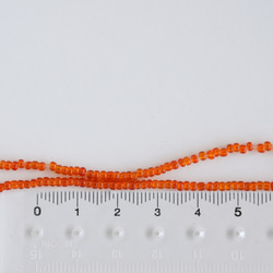 (5g) 10/0 フランス製 ヴィンテージ シードビーズ　キャロットオレンジ 5枚目の画像