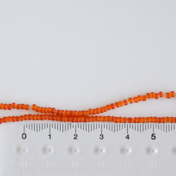 (5g) 10/0 フランス製 ヴィンテージ シードビーズ　キャロットオレンジ 5枚目の画像