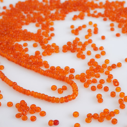 (5g) 10/0 フランス製 ヴィンテージ シードビーズ　キャロットオレンジ 1枚目の画像