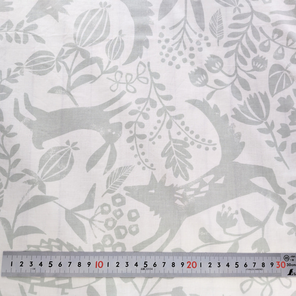 【一点物】幅広コットンの間仕切り、カーテン 縦約170～188cm×横約148cm(北欧風動物柄)『Creema限定』 6枚目の画像