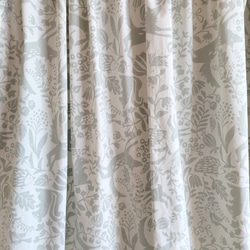 【一点物】幅広コットンの間仕切り、カーテン 縦約170～188cm×横約148cm(北欧風動物柄)『Creema限定』 3枚目の画像