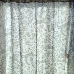 【一点物】幅広コットンの間仕切り、カーテン 縦約170～188cm×横約148cm(北欧風動物柄)『Creema限定』 4枚目の画像