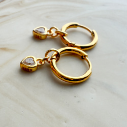 【ifumé】送料無料！極小ハートのピアス／イヤリング サージカルステンレス SV925 11枚目の画像