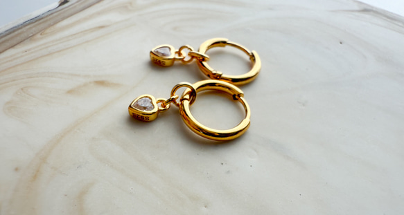 【ifumé】送料無料！極小ハートのピアス／イヤリング サージカルステンレス SV925 11枚目の画像