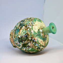 古代ガラス　ローマン銀化グラス　壺　瓶　アフガニスタン出土　紀元3～4世紀頃 300g 5枚目の画像