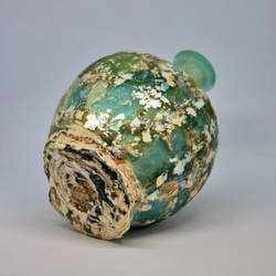 古代ガラス　ローマン銀化グラス　壺　瓶　アフガニスタン出土　紀元3～4世紀頃 300g 3枚目の画像