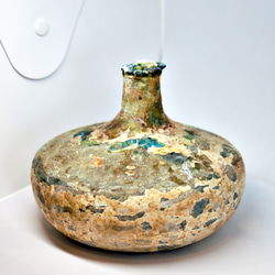 古代ガラス　ローマン銀化グラス　壺　瓶　アフガニスタン出土　紀元3～4世紀頃 373 g 6枚目の画像