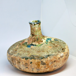 古代ガラス　ローマン銀化グラス　壺　瓶　アフガニスタン出土　紀元3～4世紀頃 373 g 4枚目の画像