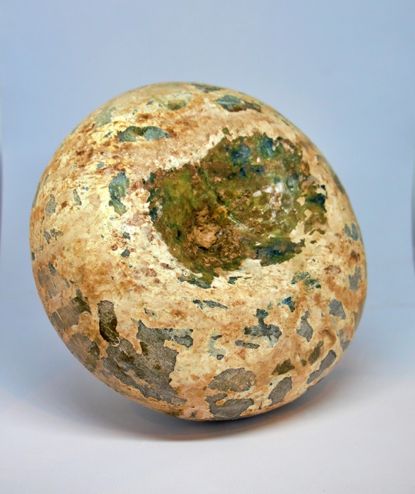 古代ガラス　ローマン銀化グラス　壺　瓶　アフガニスタン出土　紀元3～4世紀頃 373 g 2枚目の画像