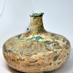 古代ガラス　ローマン銀化グラス　壺　瓶　アフガニスタン出土　紀元3～4世紀頃 373 g 5枚目の画像