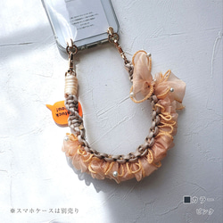 蕾絲珍珠手繩，荷葉邊，蕾絲編織，防摔，傘繩，手持繩 第9張的照片