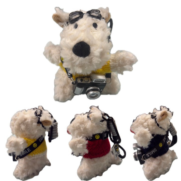 人気のチャームシリーズ⭐︎カメラマンドッグのバッグチャーム⭐︎3色展開 12枚目の画像