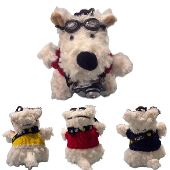 人気のチャームシリーズ⭐︎カメラマンドッグのバッグチャーム⭐︎3色展開 10枚目の画像