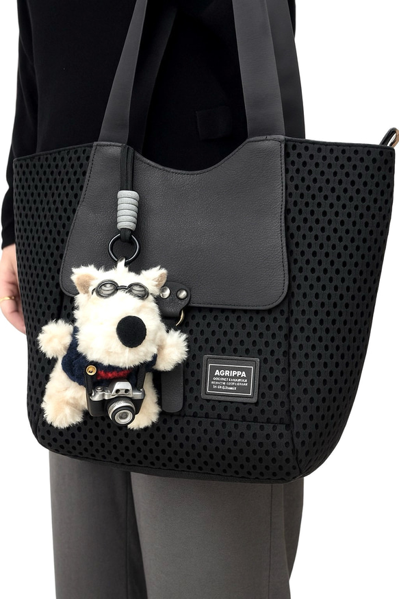 人気のチャームシリーズ⭐︎カメラマンドッグのバッグチャーム⭐︎3色展開 1枚目の画像