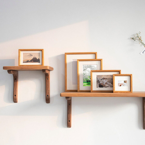 Bless - チーク材無垢材フォトフレーム｜写真立て 4×6〜A3対応｜壁掛け＆スタンド両用｜ギフトに最適 3枚目の画像