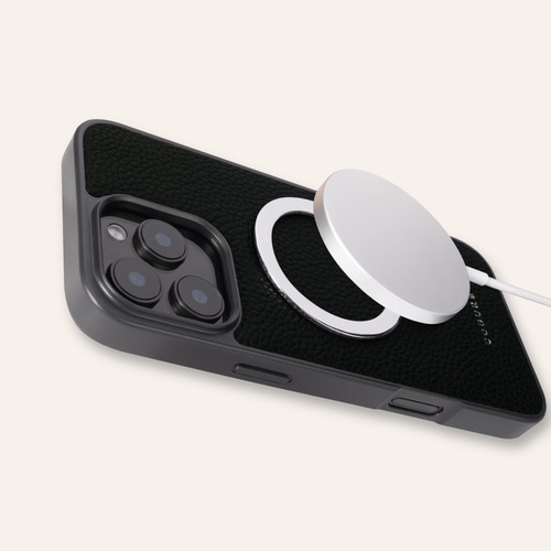iPhone 17 ProMax ケース 本革 360度スタンド付き Qi2 MagSafe 充電