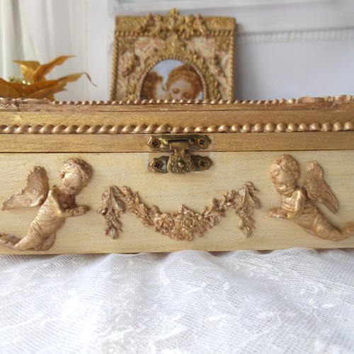 希少♦️ヴィンテージ♦️幸せを運ぶ ジュエリーボックス♦️便利な伸縮♦️送料込 希少♦️ヴィンテージ♦️幸せを運ぶ ジュエリーボックス♦️便利な