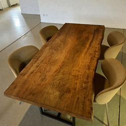 希少 【極厚40mm以上】ビンテージ 無垢 木材 一枚板 センターテーブル 重厚な赤褐色の存在感｜ボセ一枚板 無垢ダイニングテーブル（W1800