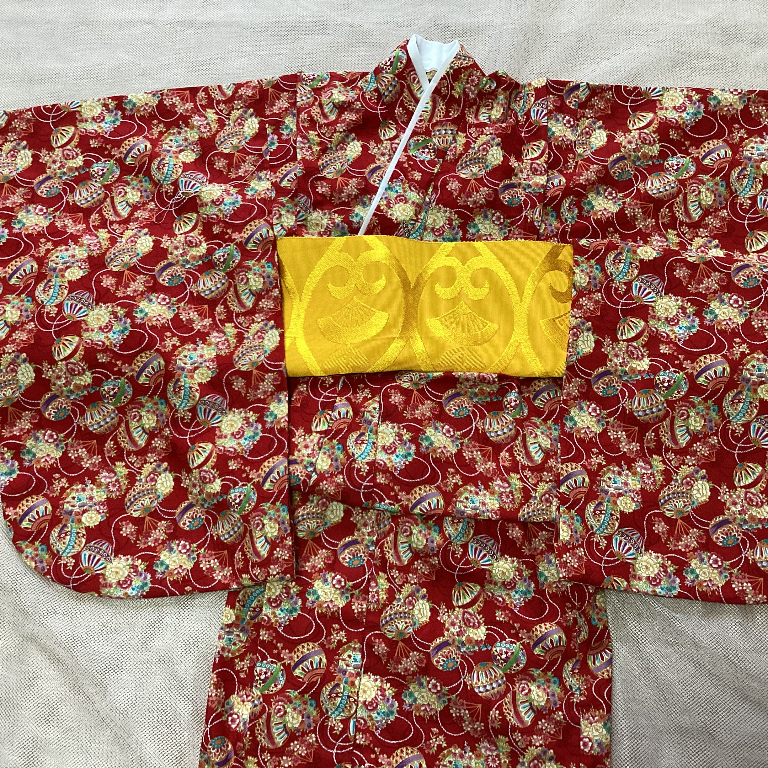 90cmコットンプリントの着物