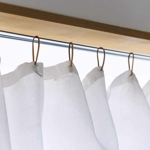 自然素材  カーテン 麻ラミー（苧麻）100％　 目隠し 間仕切り ナチュラル シンプル 6枚目の画像
