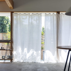 自然素材  カーテン 麻ラミー（苧麻）100％　 目隠し 間仕切り ナチュラル シンプル 1枚目の画像