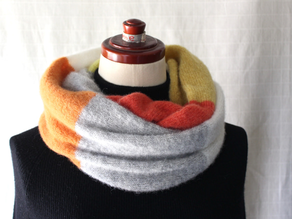 ふわふわ♪ベビーアルパカのニットスヌード 3枚目の画像