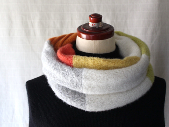 ふわふわ♪ベビーアルパカのニットスヌード 2枚目の画像