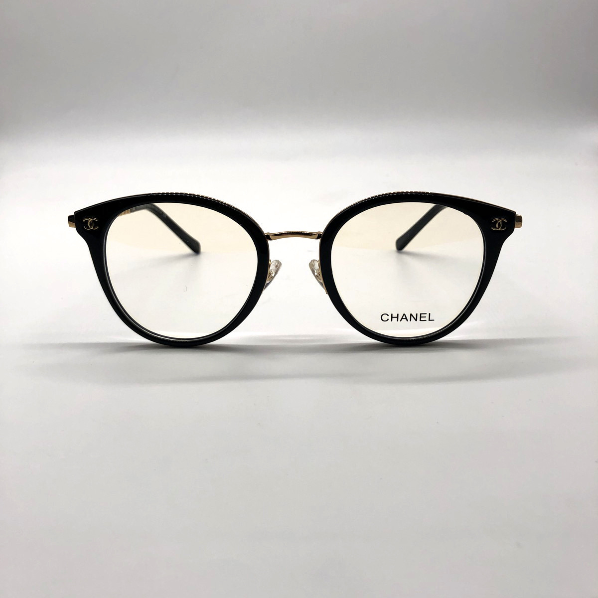 レディース　シャネル風眼鏡　メガネフレーム　3364 ブラック