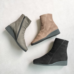 履いてる方が心地いい♪極上の履き心地で防滑底も選べる♪【返品・交換可】大丈夫、これなら履ける♪ヌバックブーツ♪日本製 2枚目の画像