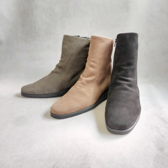履いてる方が心地いい♪極上の履き心地で防滑底も選べる♪【返品・交換可】大丈夫、これなら履ける♪ヌバックブーツ♪日本製 1枚目の画像