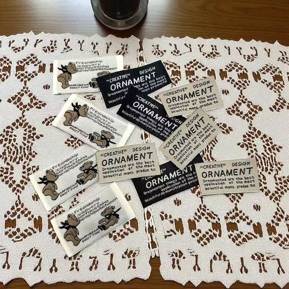 タグ 10枚セット 英字デザイン ハンドメイド 手芸 タグ ラベル 衣類 バッグ 装飾 縫い付け pt-2933 1枚目の画像