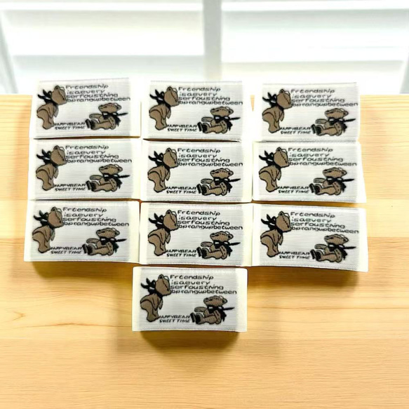 タグ 10枚セット 英字デザイン ハンドメイド 手芸 タグ ラベル 衣類 バッグ 装飾 縫い付け pt-2933 10枚目の画像