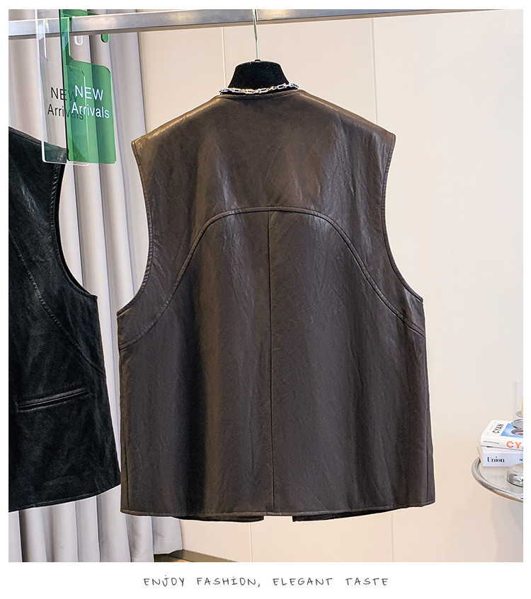 秋冬レディースデザイン性の丸首ノースリーブベスト【返品・交換可】品質最優先25-365