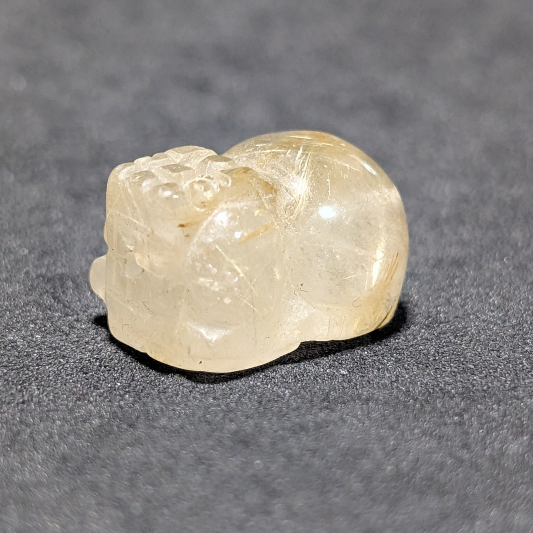 【金針が目立つ】ゴールド タイチンルチル 貔貅 ヒキュウ 1点物 金銭運 お守り効果 成功をサポート ギフト プレゼント