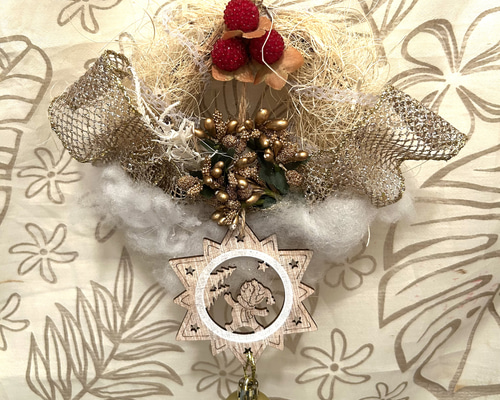 822»◤完売◢早割りクリスマスリース*ゴールドリボン*華やかな可愛い