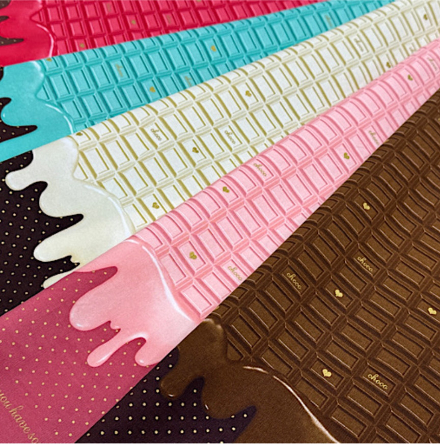 とろけるチョコ柄【オーダー生地見本】