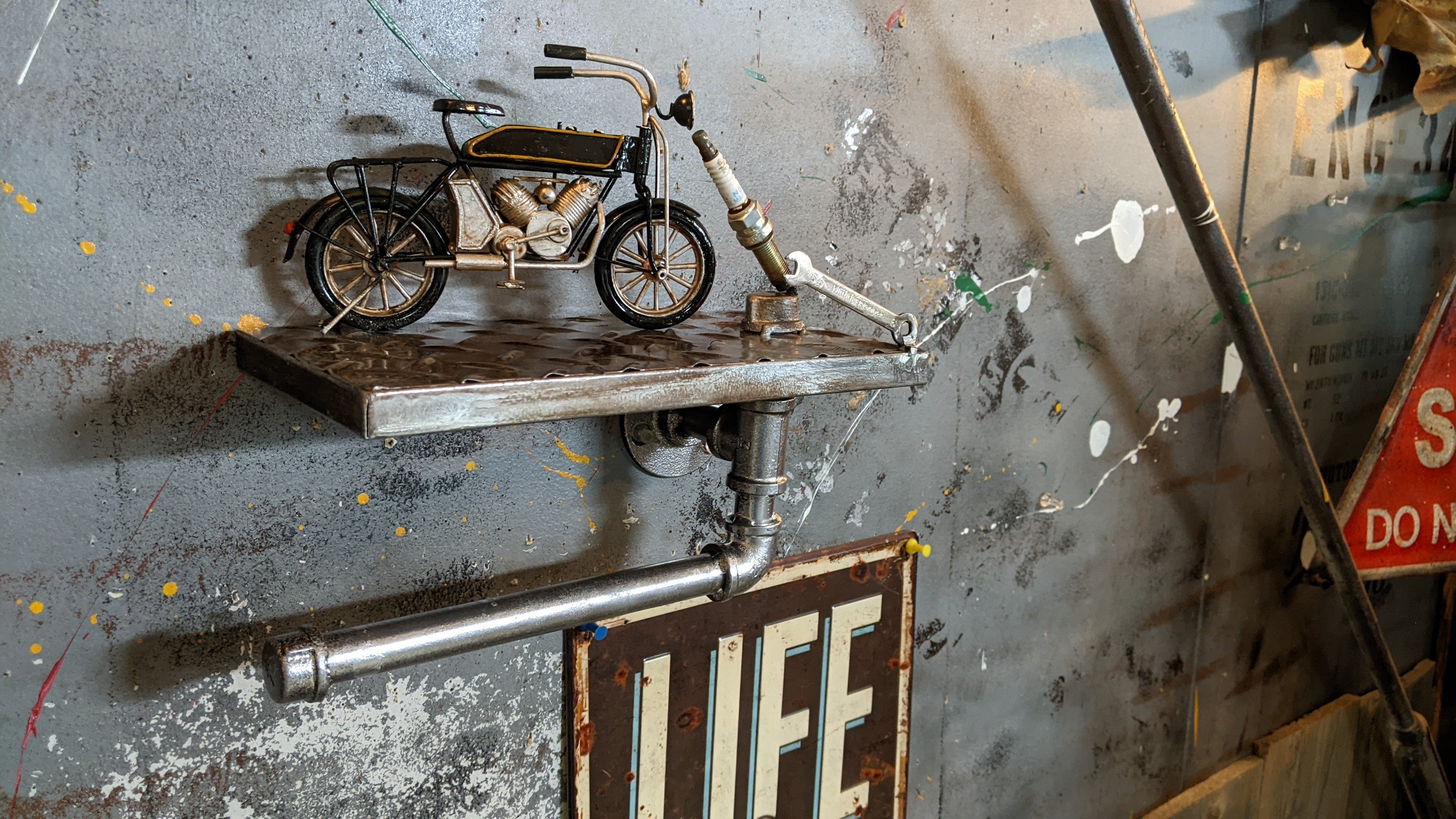 アメリカンシャビー  トイレットペーパーホルダー  インダストリアルインテリア  #タオルハンガー  #パイプ管