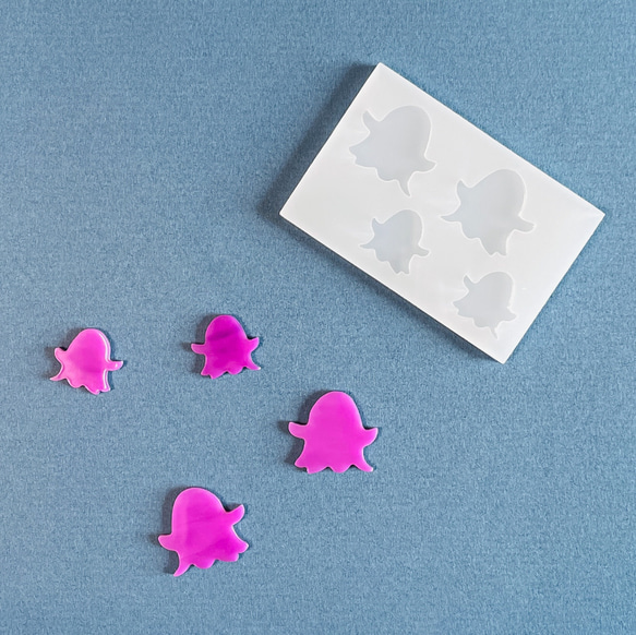 No.602 オバケB　シリコンモールド　おばけ 型　レジン　ghost 2枚目の画像