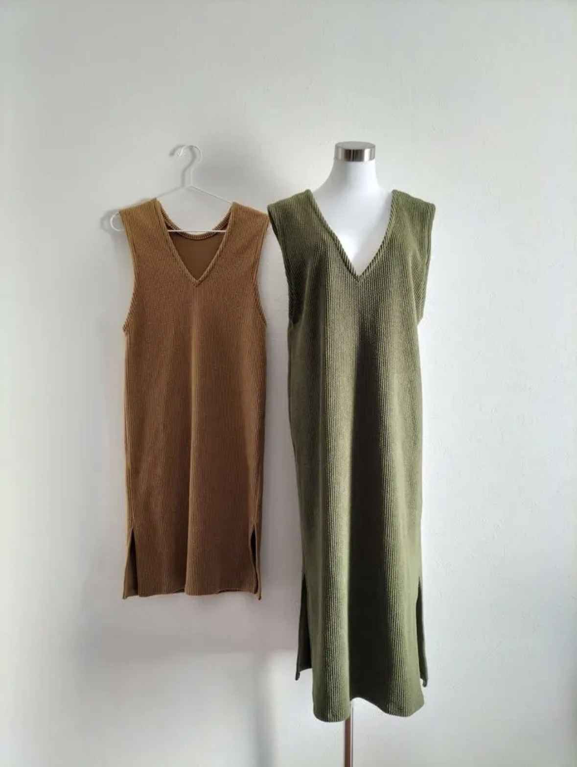 サイズオーダー製作/ニットコーディュロイワンピース