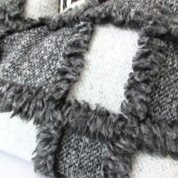 大きめネコバッグ＊グレーニットのパッチワーク 4枚目の画像