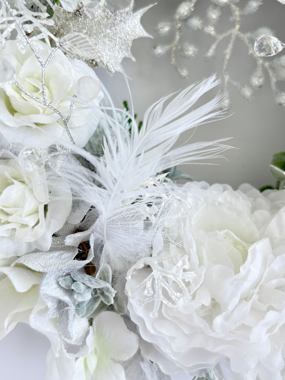 フローズン・ジュエルリース ～ アーティフィシャルフラワー（造花リース）光触媒加工 10枚目の画像