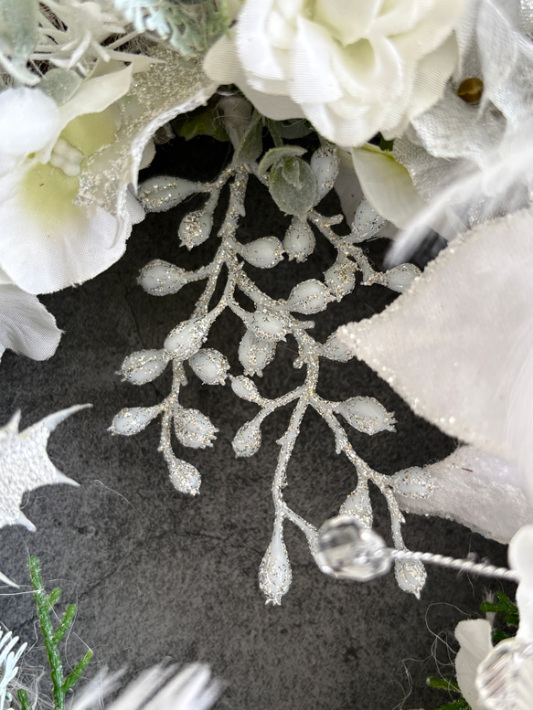 フローズン・ジュエルリース ～ アーティフィシャルフラワー（造花リース）光触媒加工 7枚目の画像