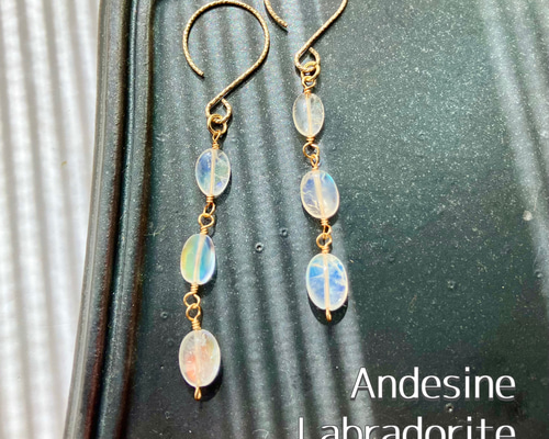 michiru様❀の確認用　ラブラドライト 14KGF ピアス michiru様❀の確認用 ラブラドライト 14KGF ピアス