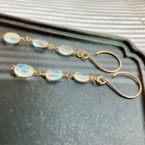 りあ◆アンデシンラブラドライトピアス✧14kgf 送料無料】 14kgf アンデシンラブラドライト ピアス イヤリング ピアス