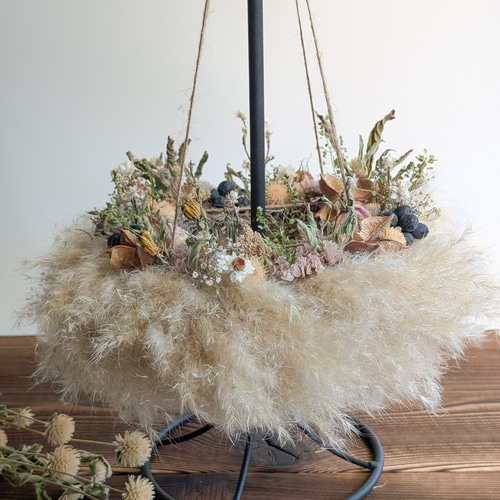 ナチュラルリース　パンパスグラス Amazon.co.jp : Perfnique パンパスグラスリース、27インチ フロント