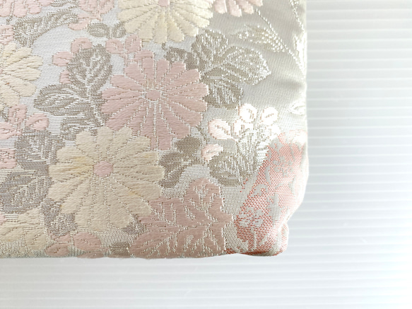 大人可愛いセレブポーチ帯リメイクポーチ化粧ポーチマルチポーチ着物リメイクポーチハンドメイド送料込みNO.5721 11枚目の画像