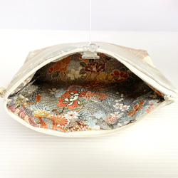 大人可愛いセレブポーチ帯リメイクポーチ化粧ポーチマルチポーチ着物リメイクポーチハンドメイド送料込みNO.5721 5枚目の画像